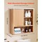 Natural Bathroom Cabinet with Hanging Organizer & Adjustable Shelf